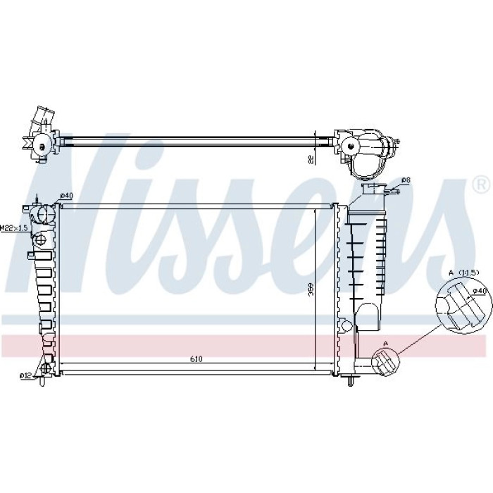 Nissens Wasserkühler PKW 635181 Nissens Wasserkühler PKW 635181