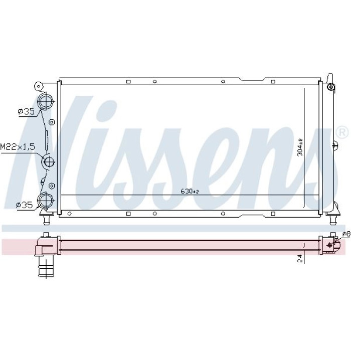 Nissens Wasserkühler PKW 618121 Nissens Wasserkühler PKW 618121