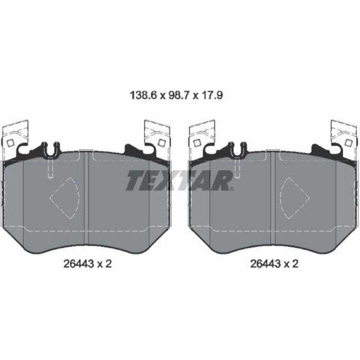 Textar Bremsbelagsatz 2644301 Textar Bremsbelagsatz 2644301