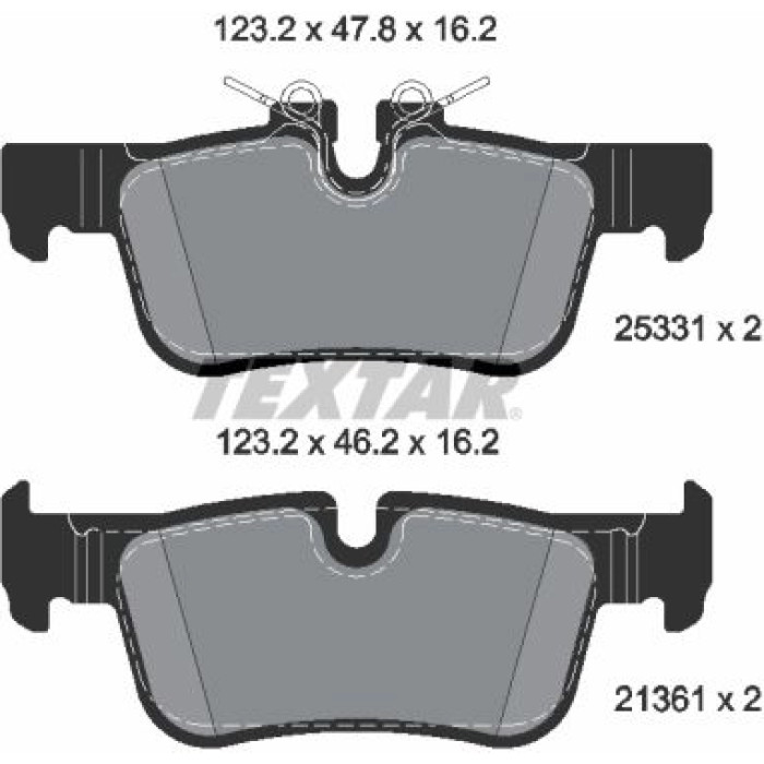 Textar Bremsbelagsatz 2533101 Textar Bremsbelagsatz 2533101