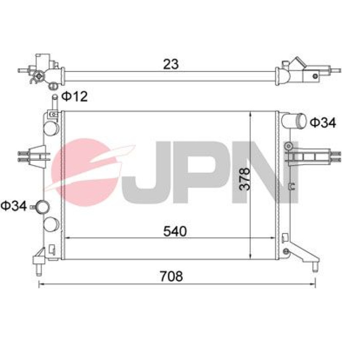 JPN Kühler Motorkühlung 60C9032-JPN JPN Kühler Motorkühlung 60C9032-JPN