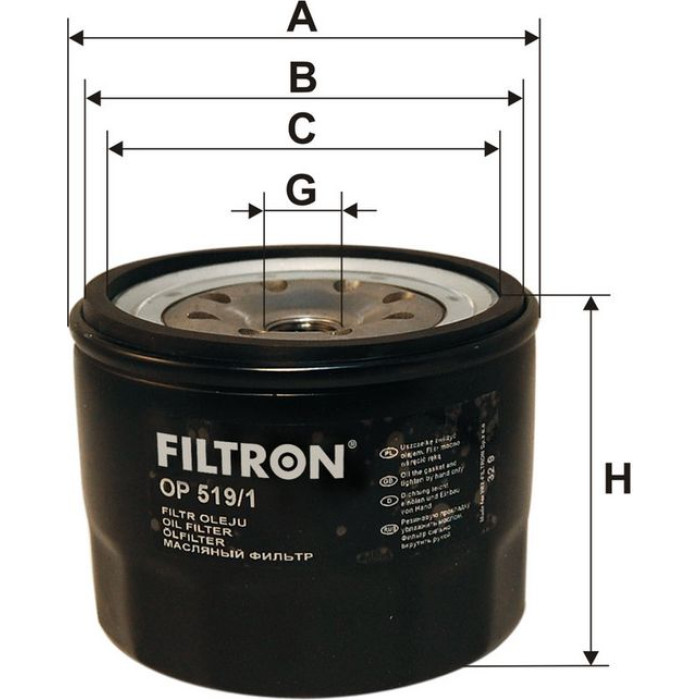Filtron Ölfilter OP 519/1 Filtron Ölfilter OP 519/1