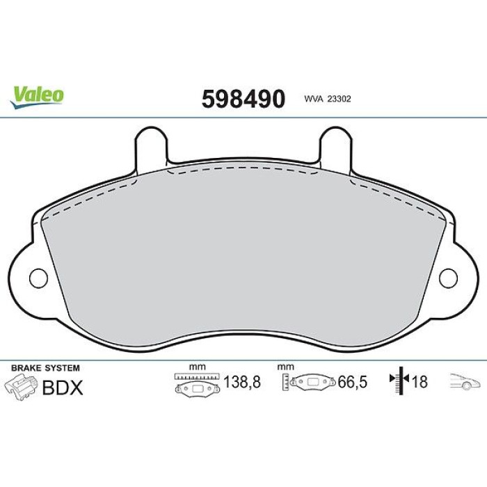 Valeo Bremsbelagsatz 598490