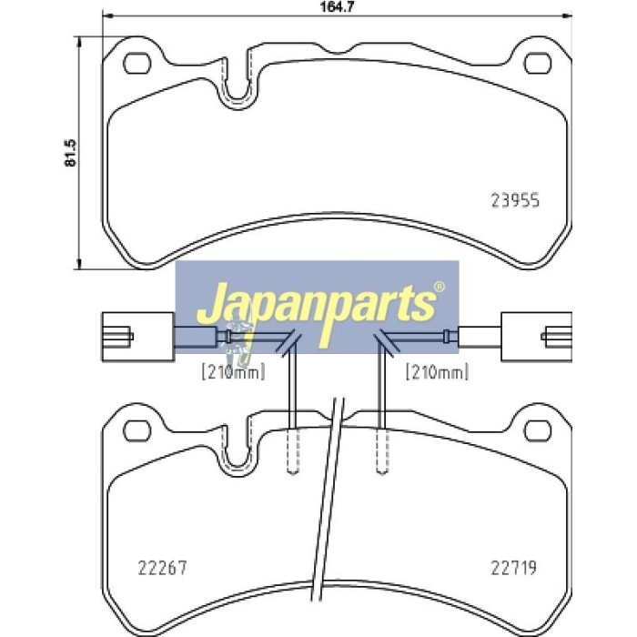 Japanparts Bremsbeläge PA-0210AF Japanparts Bremsbeläge PA-0210AF
