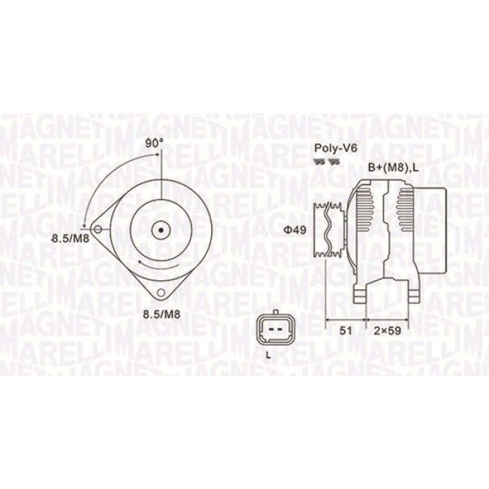 Magneti Marelli Lichtmaschine 063731881010 Magneti Marelli Lichtmaschine 063731881010