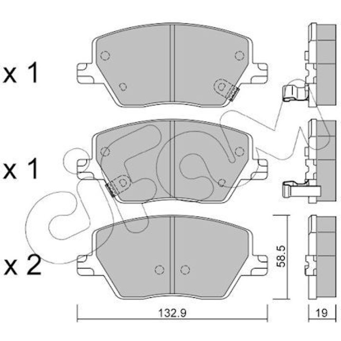 CIFAM Bremsbelagsatz, Scheibenbremse 822-1103-0 CIFAM Bremsbelagsatz, Scheibenbremse 822-1103-0