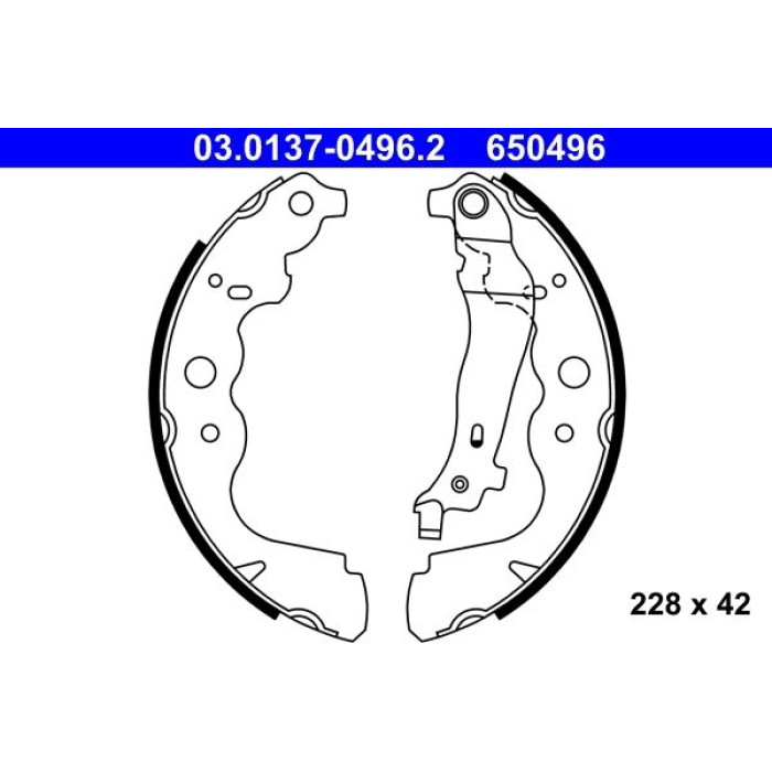 03.0137-0496.2 ATE Bremsbacken 03.0137-0496.2