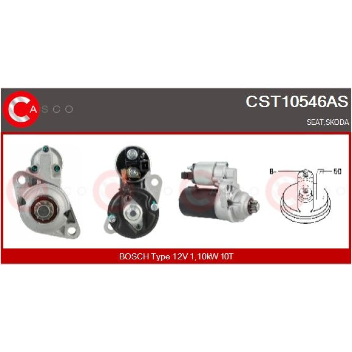 CASCO Anlasser CST10546AS CASCO Anlasser CST10546AS