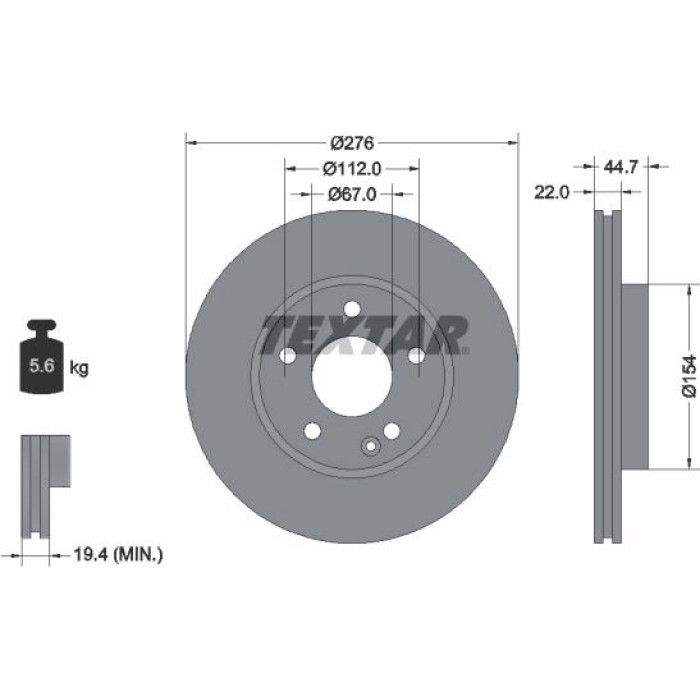 Textar Bremsscheibe 92131903 Textar Bremsscheibe 92131903
