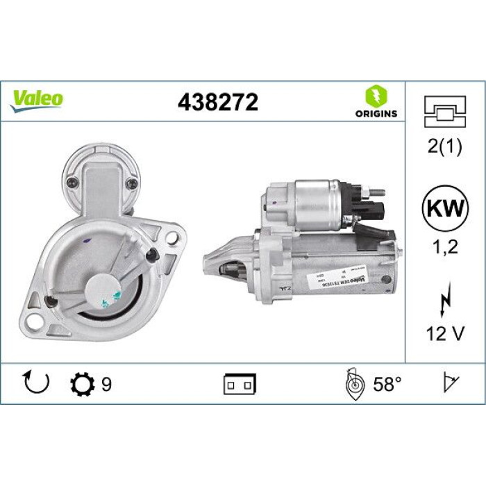 Valeo Anlasser 438272 Valeo Anlasser 438272