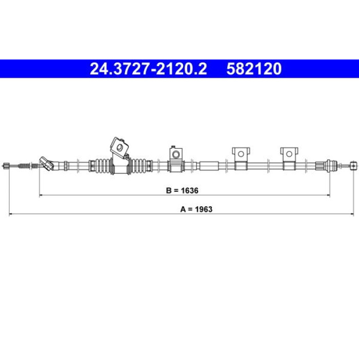 ATE Handbremsseil 24.3727-2120.2 ATE Handbremsseil 24.3727-2120.2