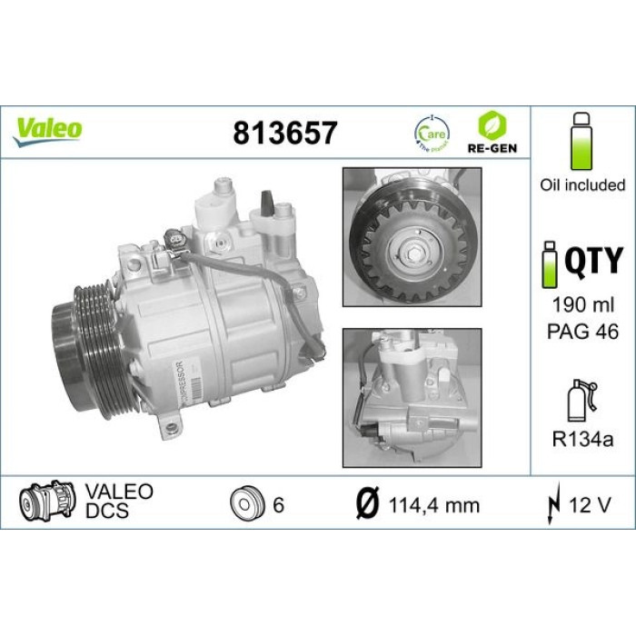 Valeo Kompressor 813657 Valeo Kompressor 813657