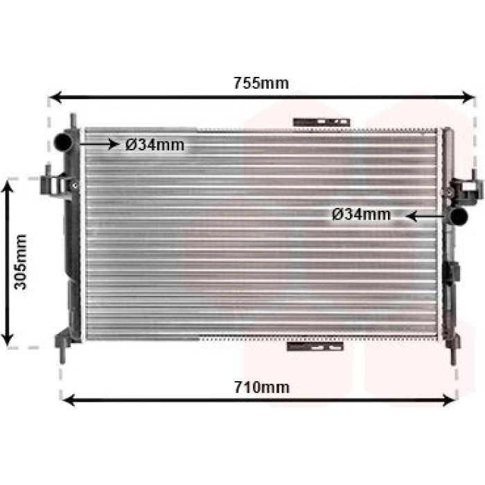 Van Wezel Motorkühler 37002305 Van Wezel Motorkühler 37002305
