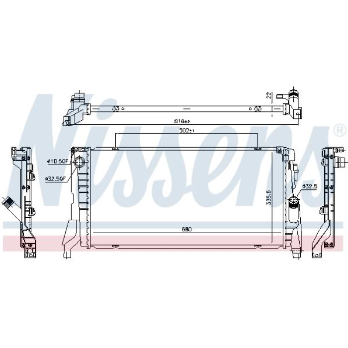 Nissens Wasserkühler PKW 69710 Nissens Wasserkühler PKW 69710
