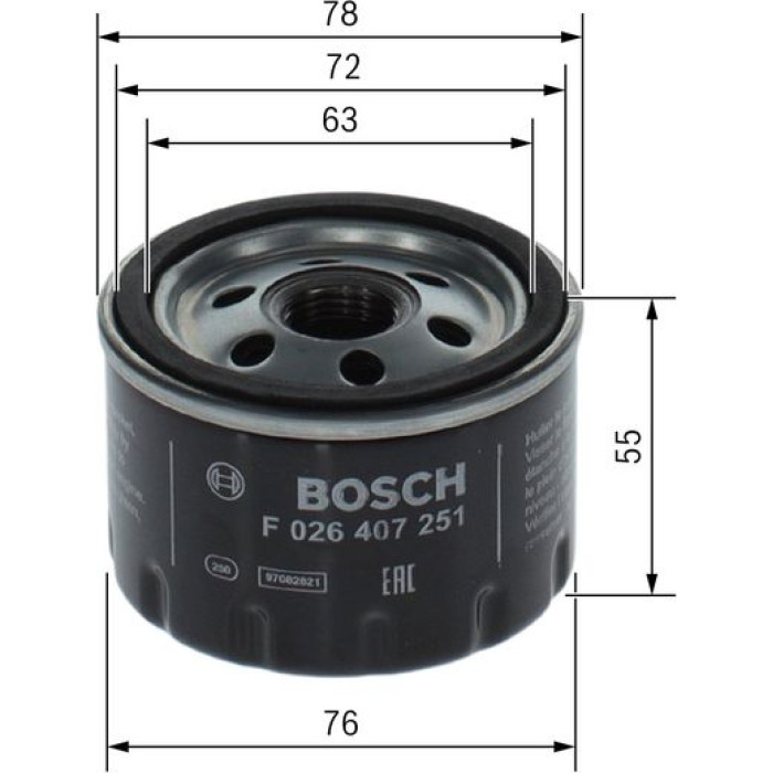 Bosch Ölfilter F 026 407 251 Bosch Ölfilter F 026 407 251
