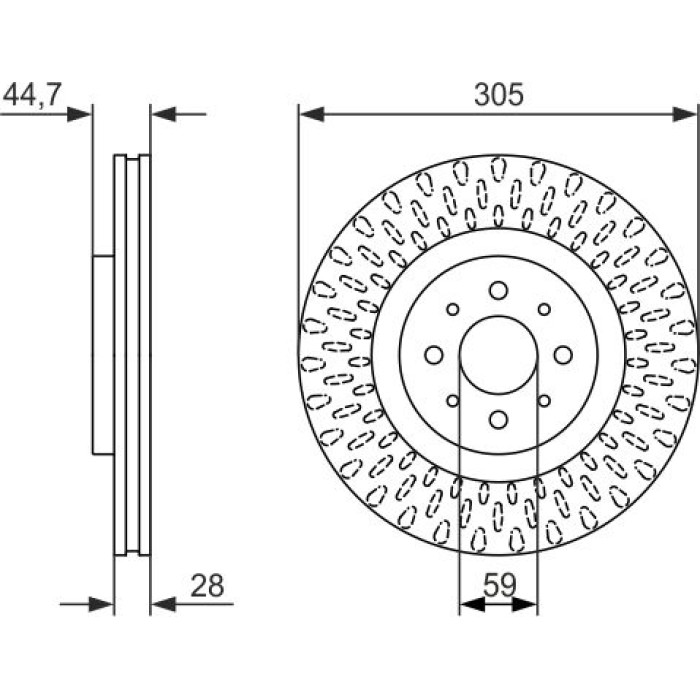 Bosch Bremsscheibe 0 986 479 570 Bosch Bremsscheibe 0 986 479 570