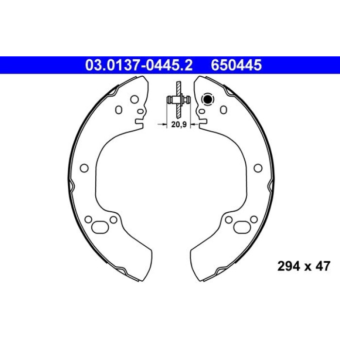 ATE Bremsbacken 03.0137-0445.2 ATE Bremsbacken 03.0137-0445.2