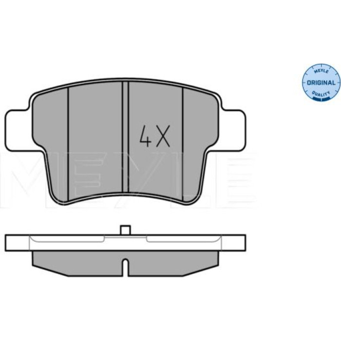 MEYLE Bremsbelagsatz Citroen C4 Picasso 07 252454016 MEYLE Bremsbelagsatz Citroen C4 Picasso 07 252454016