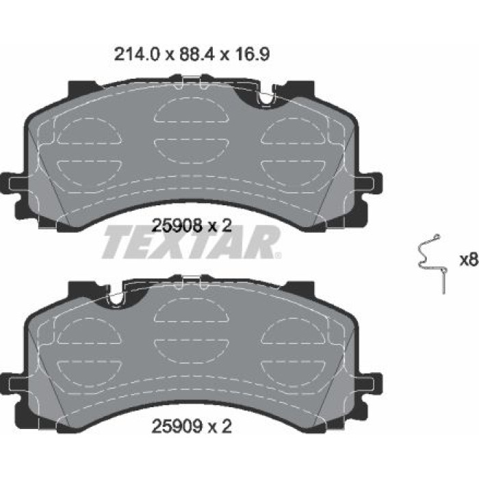 Textar Bremsbelagsatz 2590801 Textar Bremsbelagsatz 2590801
