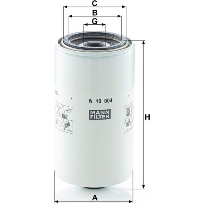 MANN-FILTER Ölfilter LKW W 10 004