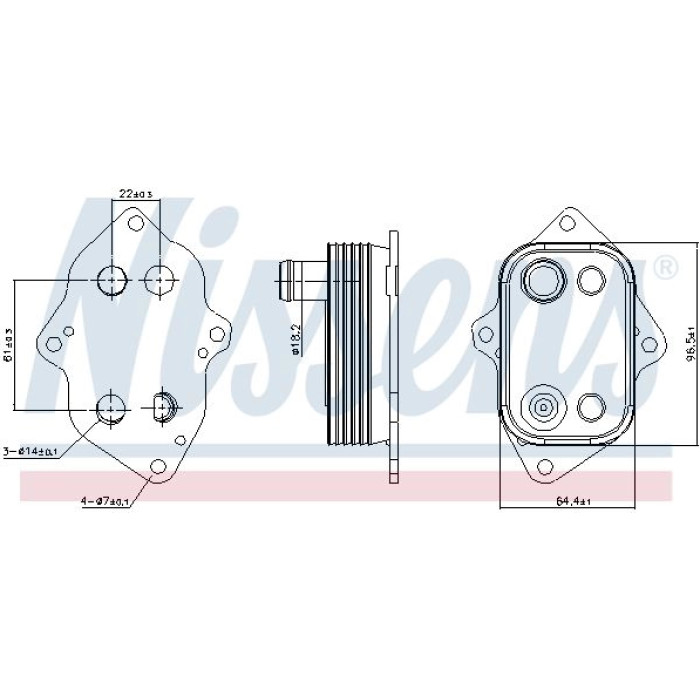 Nissens Ölkühler PKW 91103 Nissens Ölkühler PKW 91103