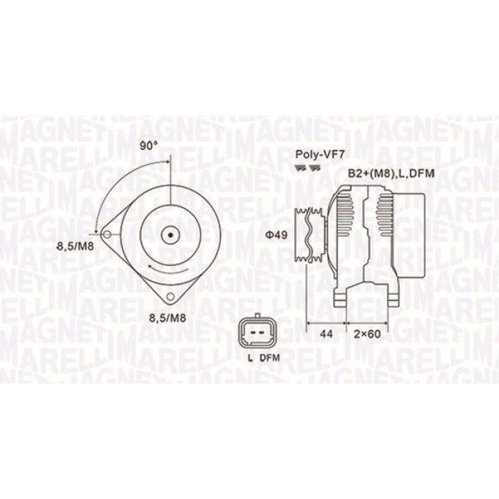 Magneti Marelli Lichtmaschine 063731877010 Magneti Marelli Lichtmaschine 063731877010