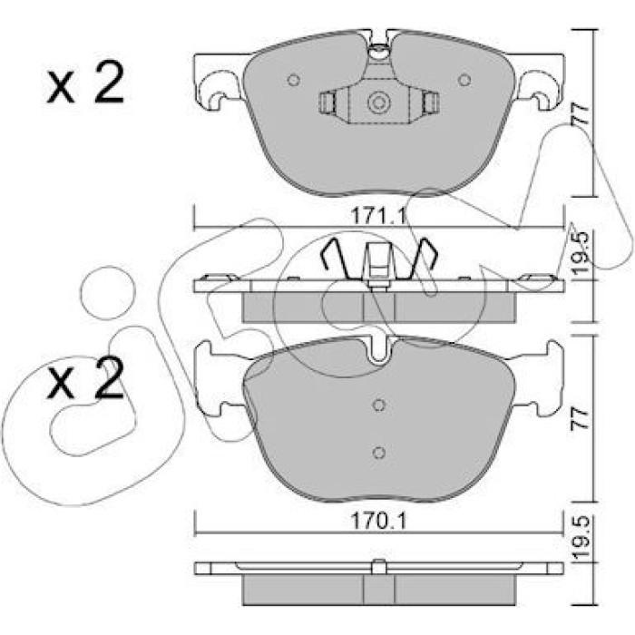 CIFAM Bremsbelagsatz, Scheibenbremse 822-770-0 CIFAM Bremsbelagsatz, Scheibenbremse 822-770-0
