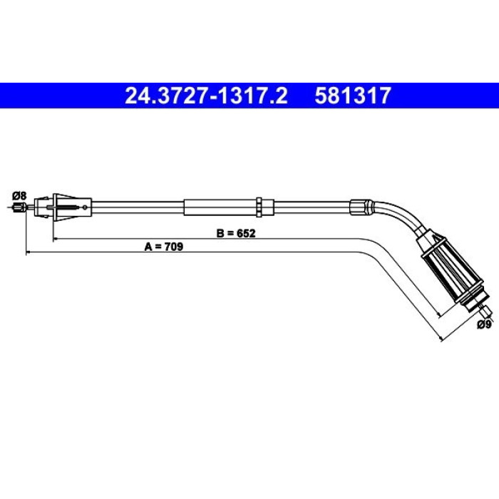 ATE Handbremsseil 24.3727-1317.2 ATE Handbremsseil 24.3727-1317.2