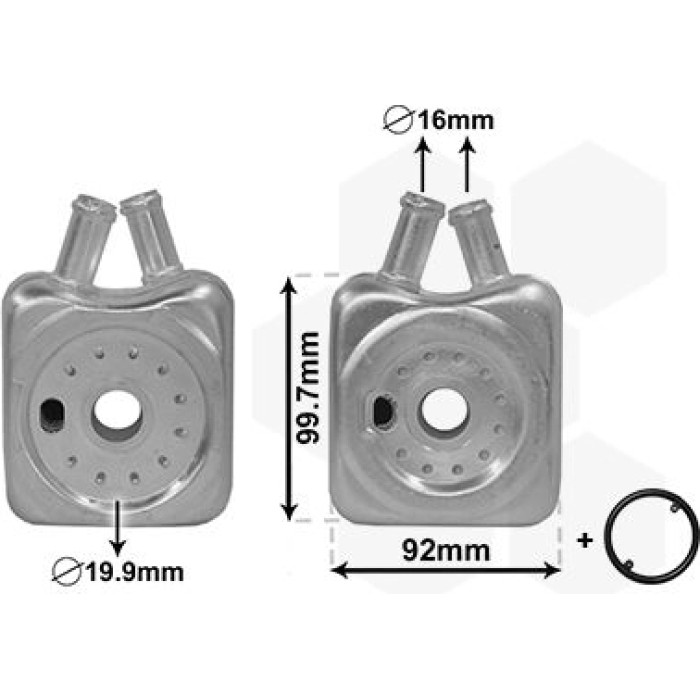 Van Wezel Ölkühler 58003215 - Motoröl Van Wezel Ölkühler 58003215 - Motoröl