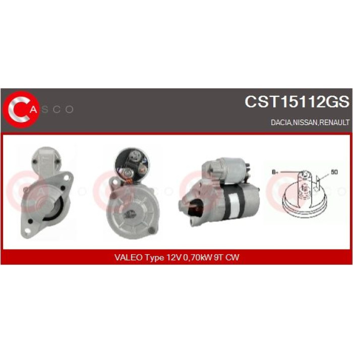 CASCO Anlasser CST15112GS CASCO Anlasser CST15112GS