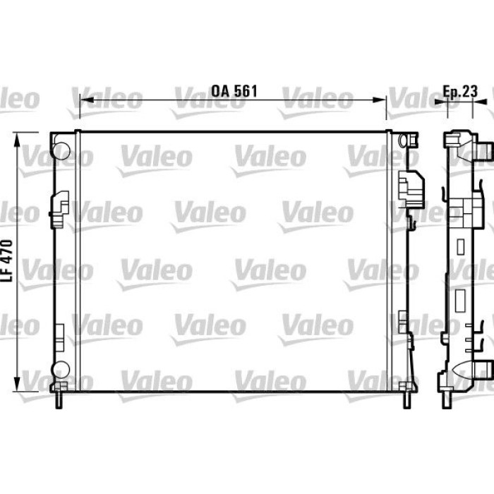 Valeo Motorkühler 732853 Valeo Motorkühler 732853