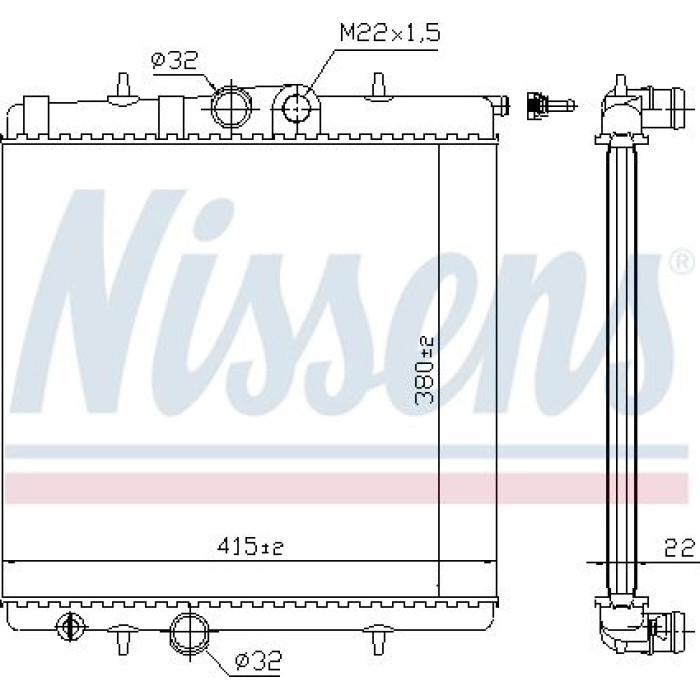Nissens Wasserkühler PKW 63708A Nissens Wasserkühler PKW 63708A