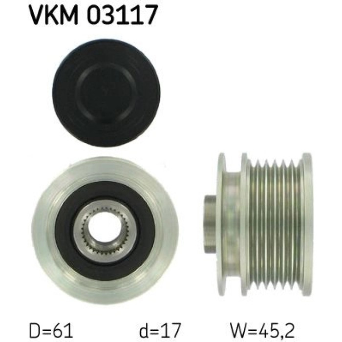VKM 03117 SKF Generatorfreilauf 03117 VKM 03117 SKF Generatorfreilauf 03117