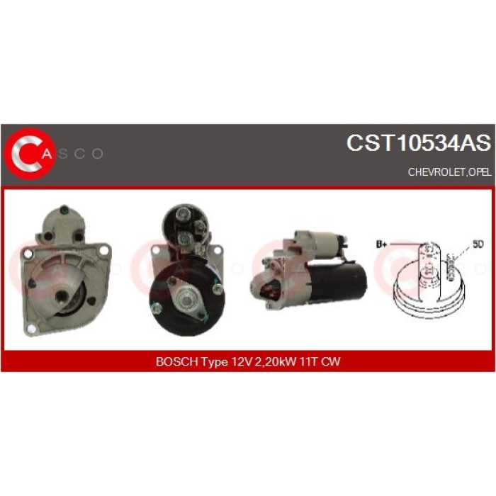 CASCO Anlasser CST10534AS CASCO Anlasser CST10534AS