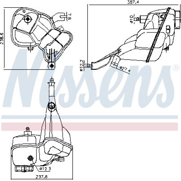 Nissens Kühlmittel-Ausgleichsbehälter 996275 Nissens Kühlmittel-Ausgleichsbehälter 996275