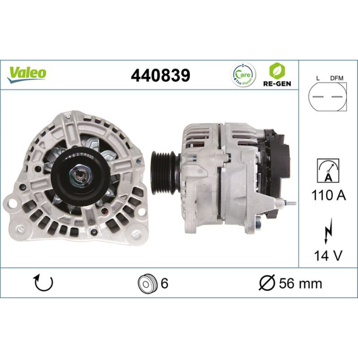 Valeo Lichtmaschine 440839 Valeo Lichtmaschine 440839