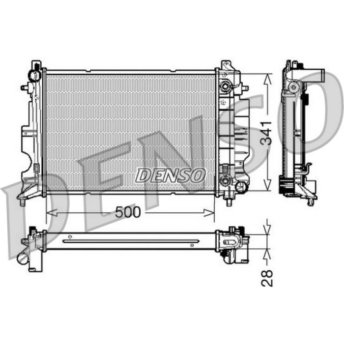 Denso Motorkühler DRM25013 Denso Motorkühler DRM25013