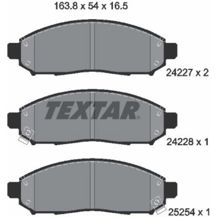 Textar Bremsbelagsatz 2422704 Textar Bremsbelagsatz 2422704