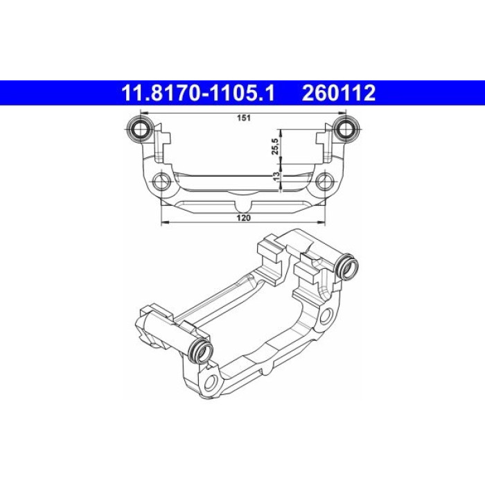 ATE Halter, Bremssattel 11.8170-1105.1 ATE Halter, Bremssattel 11.8170-1105.1