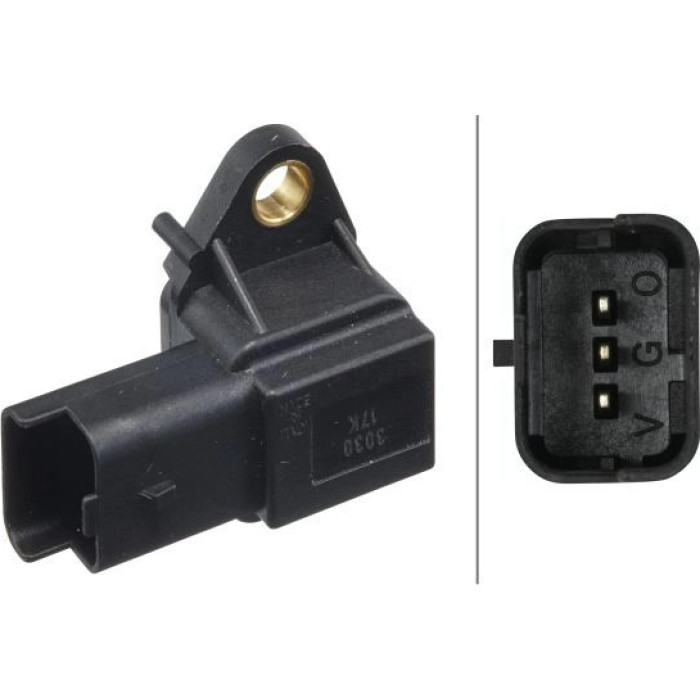 HELLA Sensor, Ladedruck 6PP 009 400-411 HELLA Sensor, Ladedruck 6PP 009 400-411