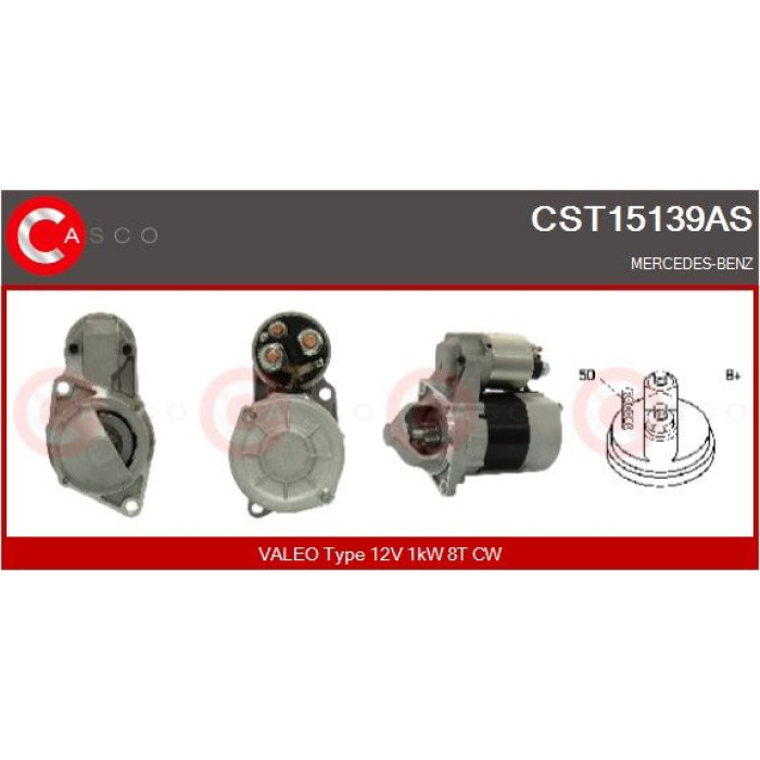 CASCO Anlasser CST15139AS CASCO Anlasser CST15139AS