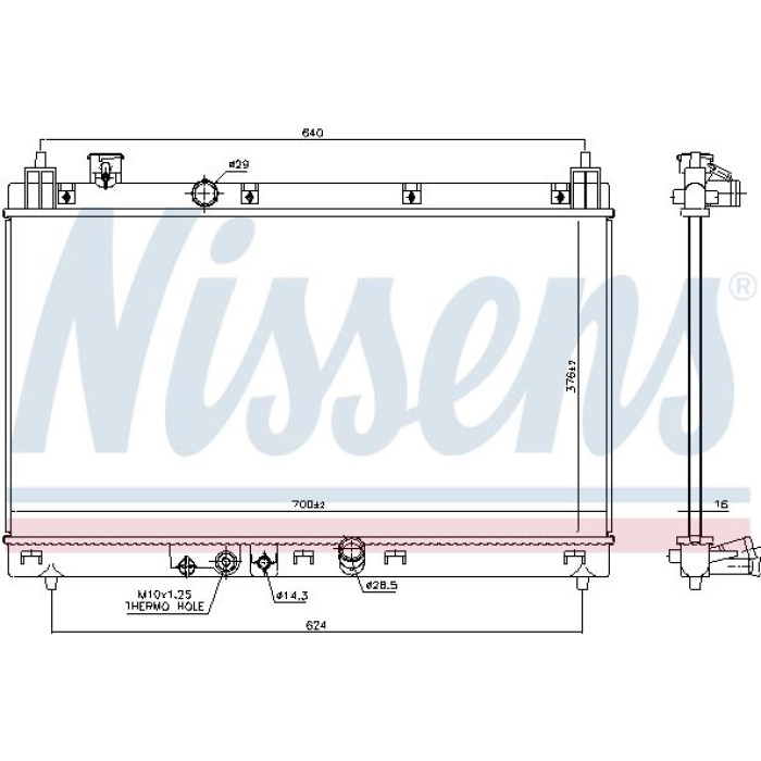 Nissens Wasserkühler PKW 606519 Nissens Wasserkühler PKW 606519