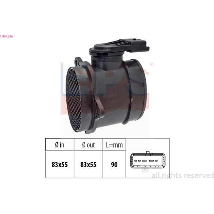 EPS Luftmassenmesser Luftmengenmesser 1.991.298 EPS Luftmassenmesser Luftmengenmesser 1.991.298