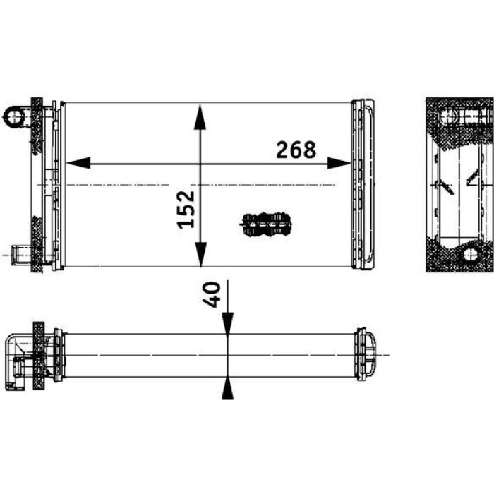 MAHLE Wärmetauscher, Innenraumheizung AH 121 000P MAHLE Wärmetauscher, Innenraumheizung AH 121 000P
