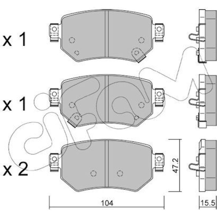 CIFAM Bremsbelagsatz, Scheibenbremse 822-1159-0 CIFAM Bremsbelagsatz, Scheibenbremse 822-1159-0
