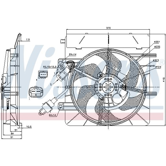 Nissens Kühlerlüfter 85307 Nissens Kühlerlüfter 85307