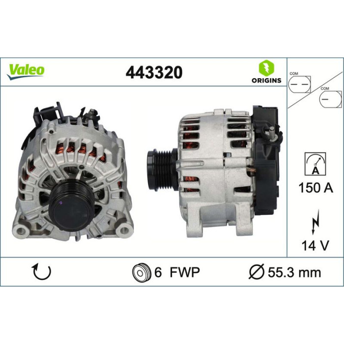 Valeo Lichtmaschine 443320 Valeo Lichtmaschine 443320