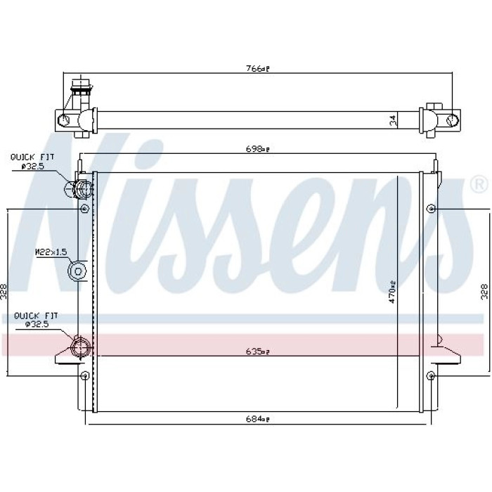 Nissens Wasserkühler PKW 62013 Nissens Wasserkühler PKW 62013