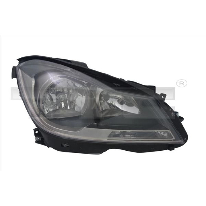 TYC Hauptscheinwerfer rechts H7/H7 mit Stellmotor, elektrische Leuchtweitenregulierung, schwarz 20-12979-15-2 OE Nummer A2048209659 - l