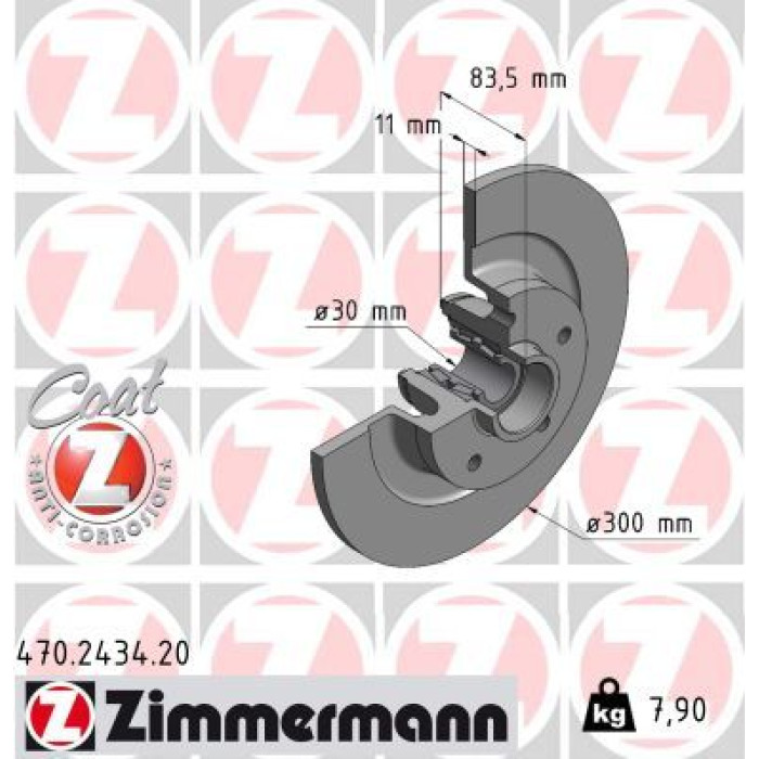 Zimmermann Bremsscheibe 470.2434.20 Zimmermann Bremsscheibe 470.2434.20